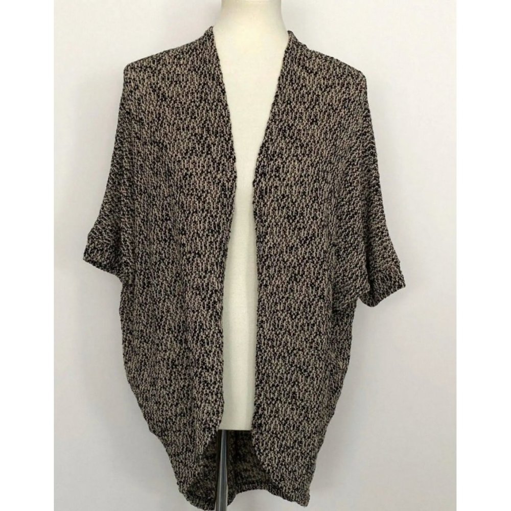 Mossimo Black and Cream Dolman Shrug Cardigan